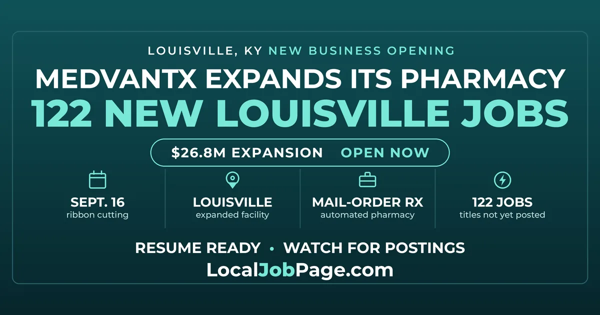 Medvantx Opens Expanded Louisville Pharmacy: 122 New Jobs Coming